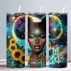 Pisces (Black Woman) - 20oz Straight Tumbler w/ Straw