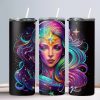 Virgo (Neon Design) - 20oz Straight Tumbler w/ Straw