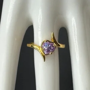 COP 1992 Castings On Parade Lavendar Crystal Ring Sz 7