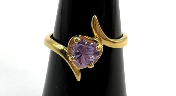 COP 1992 Castings On Parade Lavendar Crystal Ring Sz 7 - Image 2