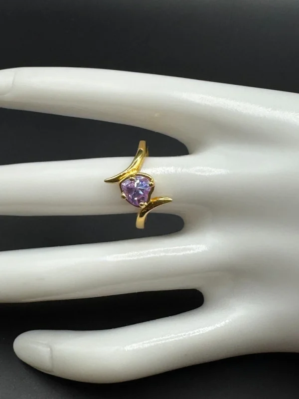 COP 1992 Castings On Parade Lavendar Crystal Ring Sz 7 - Image 3