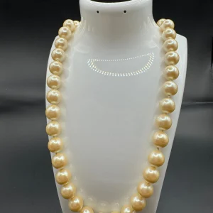 Vtg MONET Faux Pearl 24" Necklace