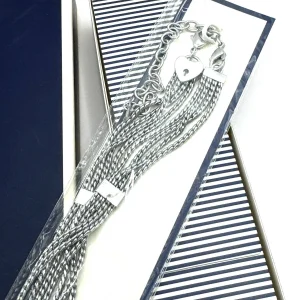 Keep Collective Silver Tone HEART & KEY Multi-Chain Necklace New