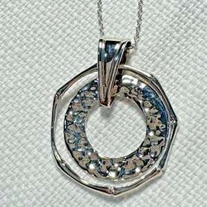 Vtg ATI Modernist Pendant 925 Sterling Silver Mexico Athra Trading 18" Necklace