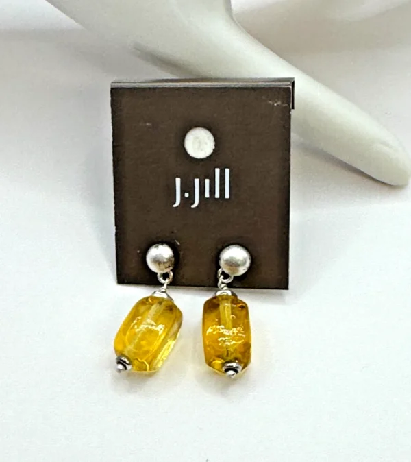 J.Jill Coastal Bluffs Amber Bead Earrings New