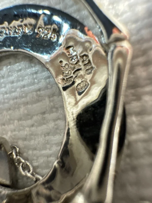 Vtg ATI Modernist Pendant 925 Sterling Silver Mexico Athra Trading 18" Necklace