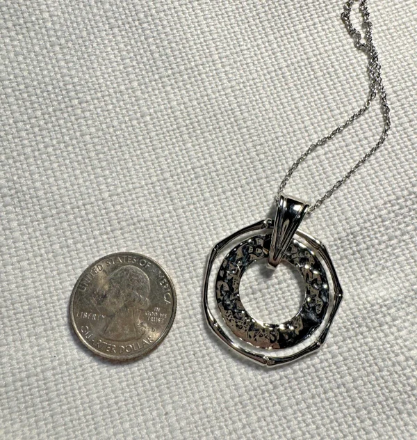 Vtg ATI Modernist Pendant 925 Sterling Silver Mexico Athra Trading 18" Necklace