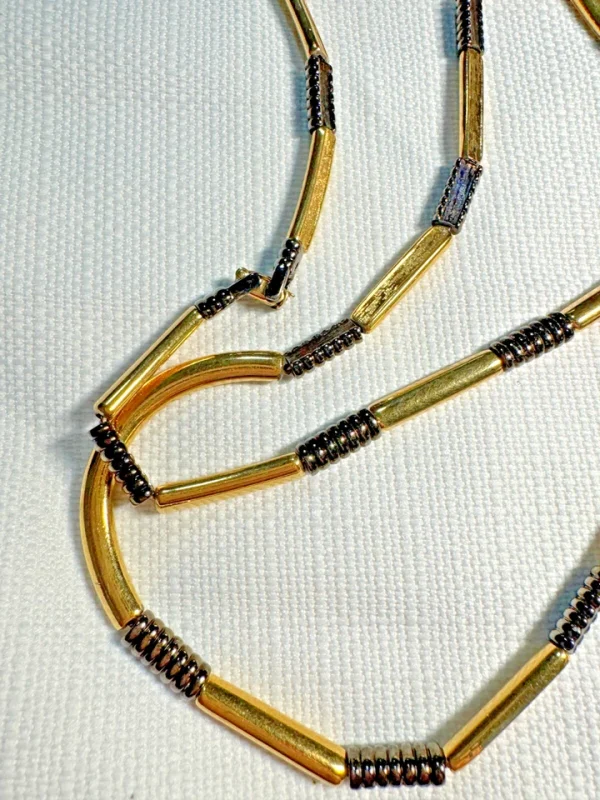 Vtg Monet Gold Tone Classic Twisted Rope Chain 55" Necklace