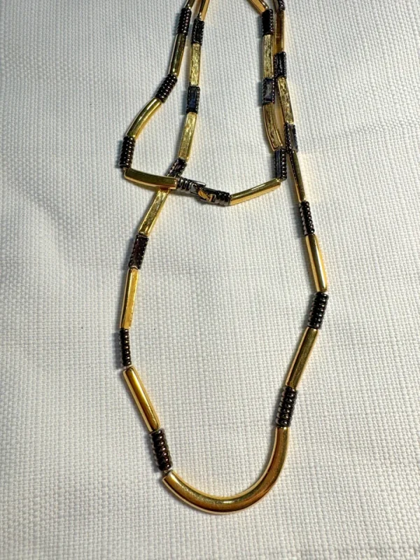 Vtg Monet Gold Tone Classic Twisted Rope Chain 55" Necklace