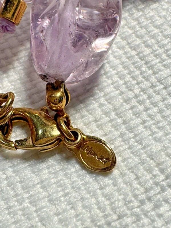 Vtg MONET Genuine AMETHYST 14" Choker Necklace