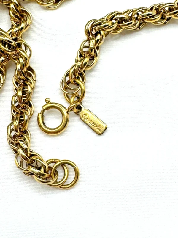 Vtg Monet Gold Tone Classic Twisted Rope Chain 55" Necklace