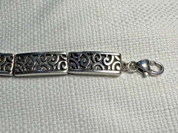 Brighton Deco Lace Scroll Link 7" Bracelet RETIRED
