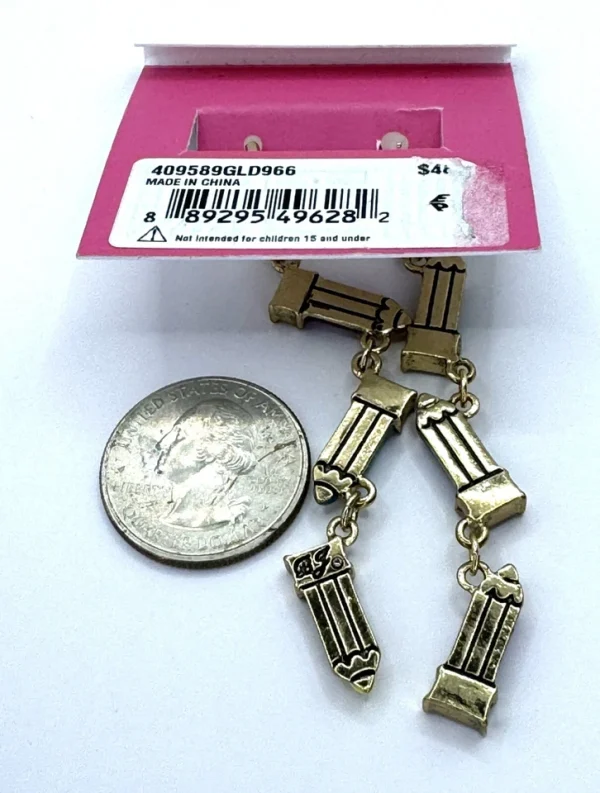 Betsey Johnson ‘Back to Cool’ Color Pencil Dangle Earring NWT/HTF!