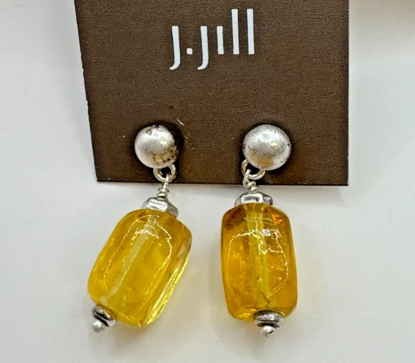 J.Jill Coastal Bluffs Amber Bead Earrings New