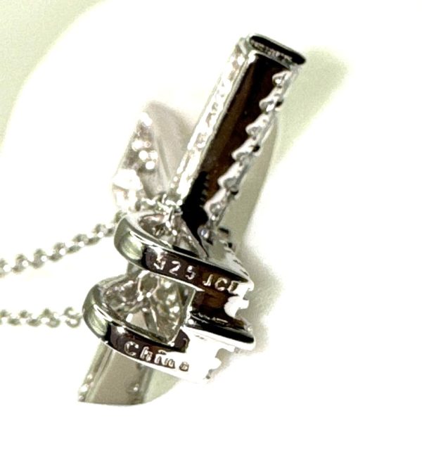 Bella Luce® 1.11ctw Rhodium over Sterling Silver CROSS Pendant w/ 18" Chain - Image 2