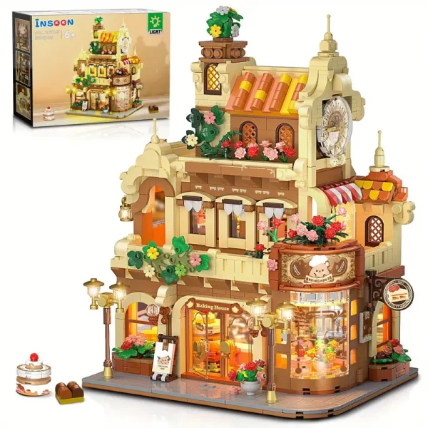 1289pcs Bakery Cafe Building Bricks
