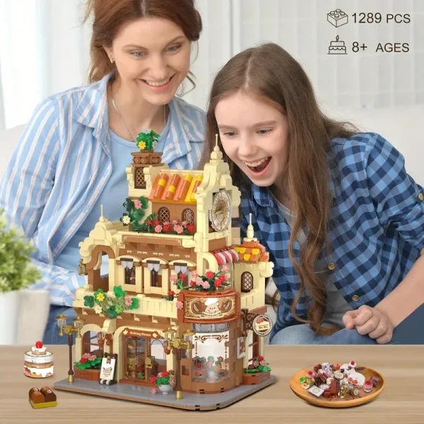 1289pcs Bakery Cafe Building Bricks - Image 6