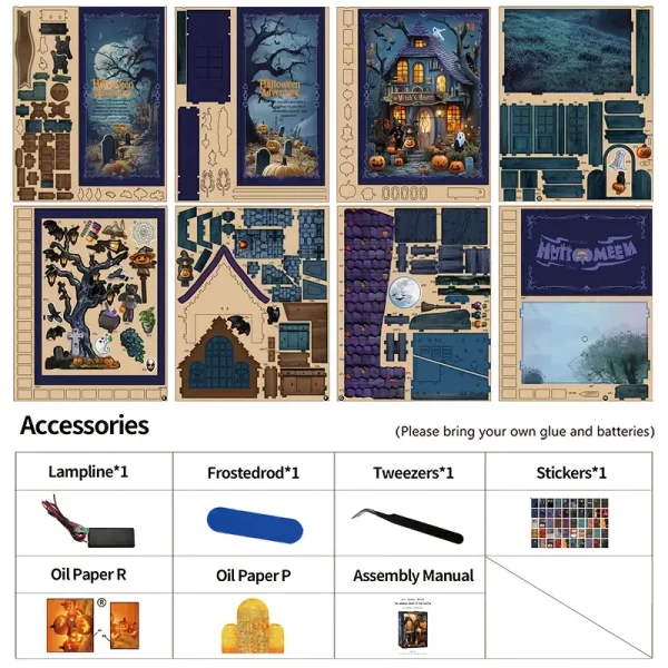 DIY Halloween Book Nook Kit - Image 4