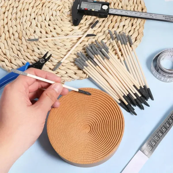 30pcs Double-Ended Sanding Sticks with 150/280 Grit - Heavy-Duty Matchstick Design - Image 3