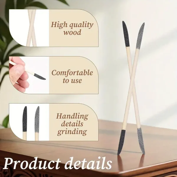30pcs Double-Ended Sanding Sticks with 150/280 Grit - Heavy-Duty Matchstick Design - Image 6