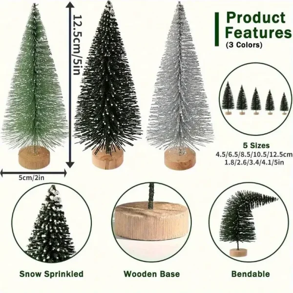 24pcs Festive Christmas Trees - Image 3
