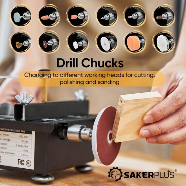 SakerPlus Mini Table Saw w/ Accessories - Image 5