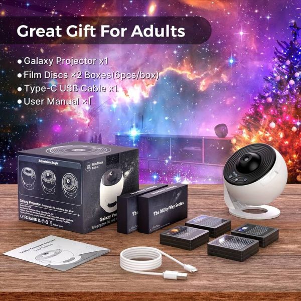 13-in-1 Star Projector Table Light, Galaxy Aurora Projector