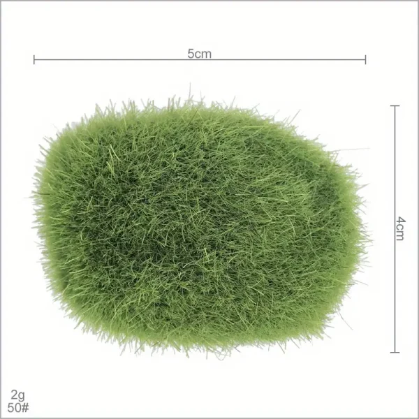 5pcs Vibrant Green PVC Artificial Moss Stones - Image 5