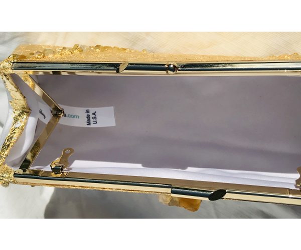 Genuine Opal Plated in 24K Gold ~ OOAK Clutch Purse - Image 5