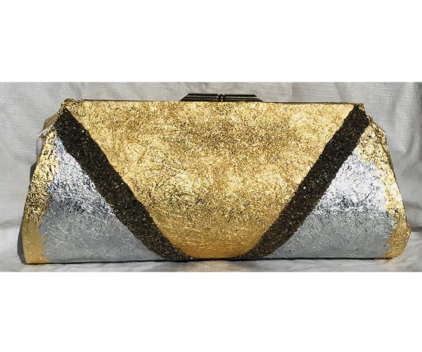 Pearls Beach Sand Plated in 24K Gold & Sterling Silver ~ OOAK Clutch Purse - Image 2