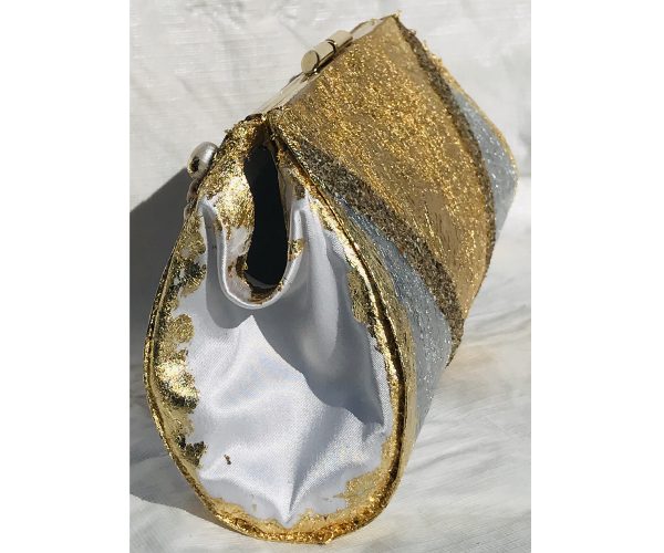 Pearls Beach Sand Plated in 24K Gold & Sterling Silver ~ OOAK Clutch Purse - Image 3