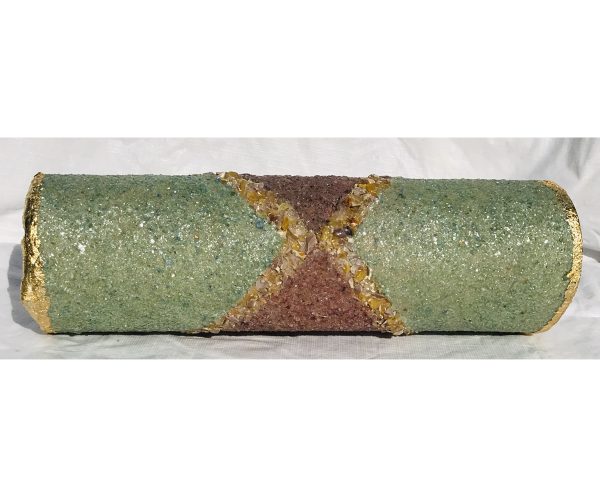Raw Mica, Opal, Green Fuchsite Plated in 24K Gold ~ OOAK Clutch Purse - Image 6