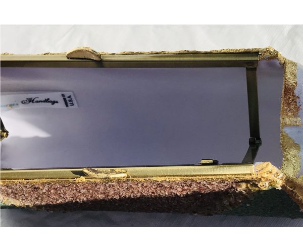 Raw Mica, Opal, Green Fuchsite Plated in 24K Gold ~ OOAK Clutch Purse - Image 5