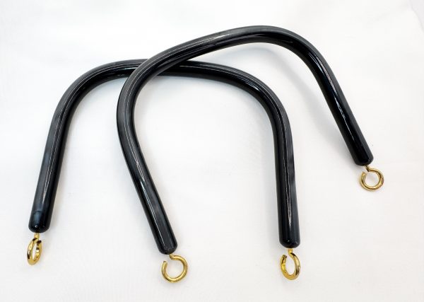 Black Plastic Purse Handle DIY - Sold Individually