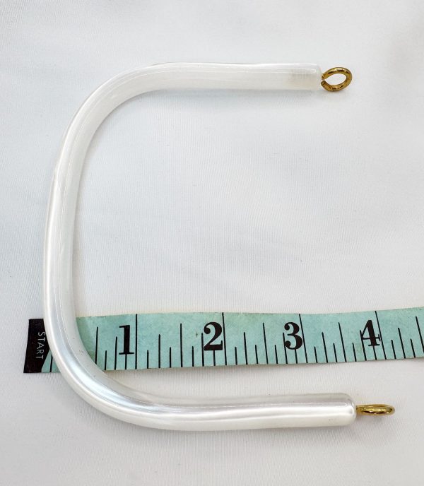 White Acrylic Plastic Purse Handle DIY - Sold Individually - Image 5