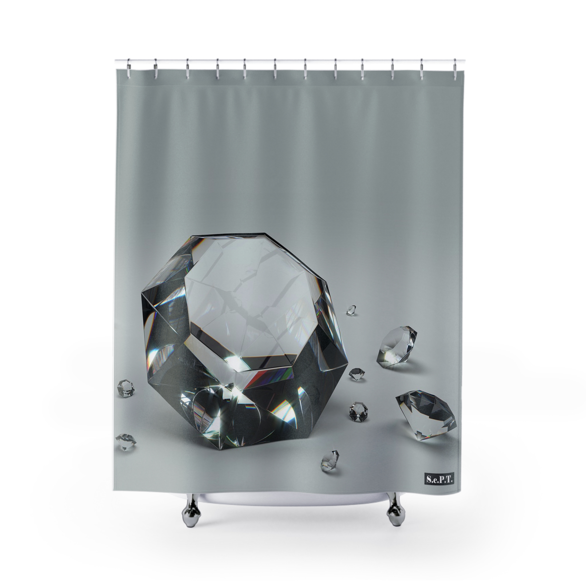 Black & White - DIAMONDS - Shower Curtain - (S.e.P.T.)