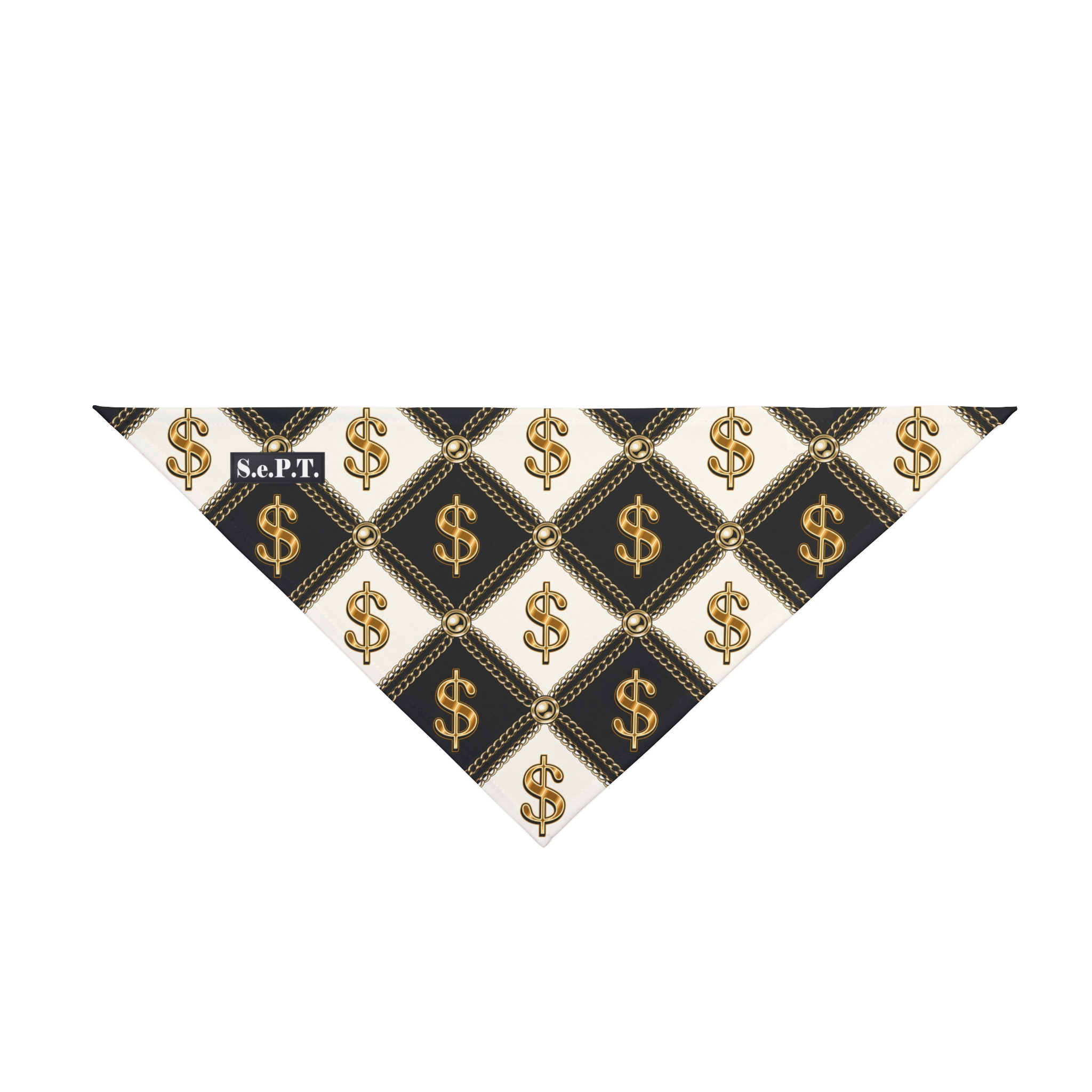 Luxury Dollar Sign Quilted Chain Pet Bandana - (S.e.P.T.™) #2 - Image 3