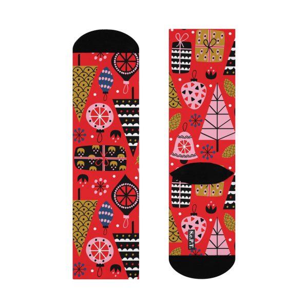 Red Holiday Cheer Cushioned Crew Socks (S.e.P.T.) - Image 5