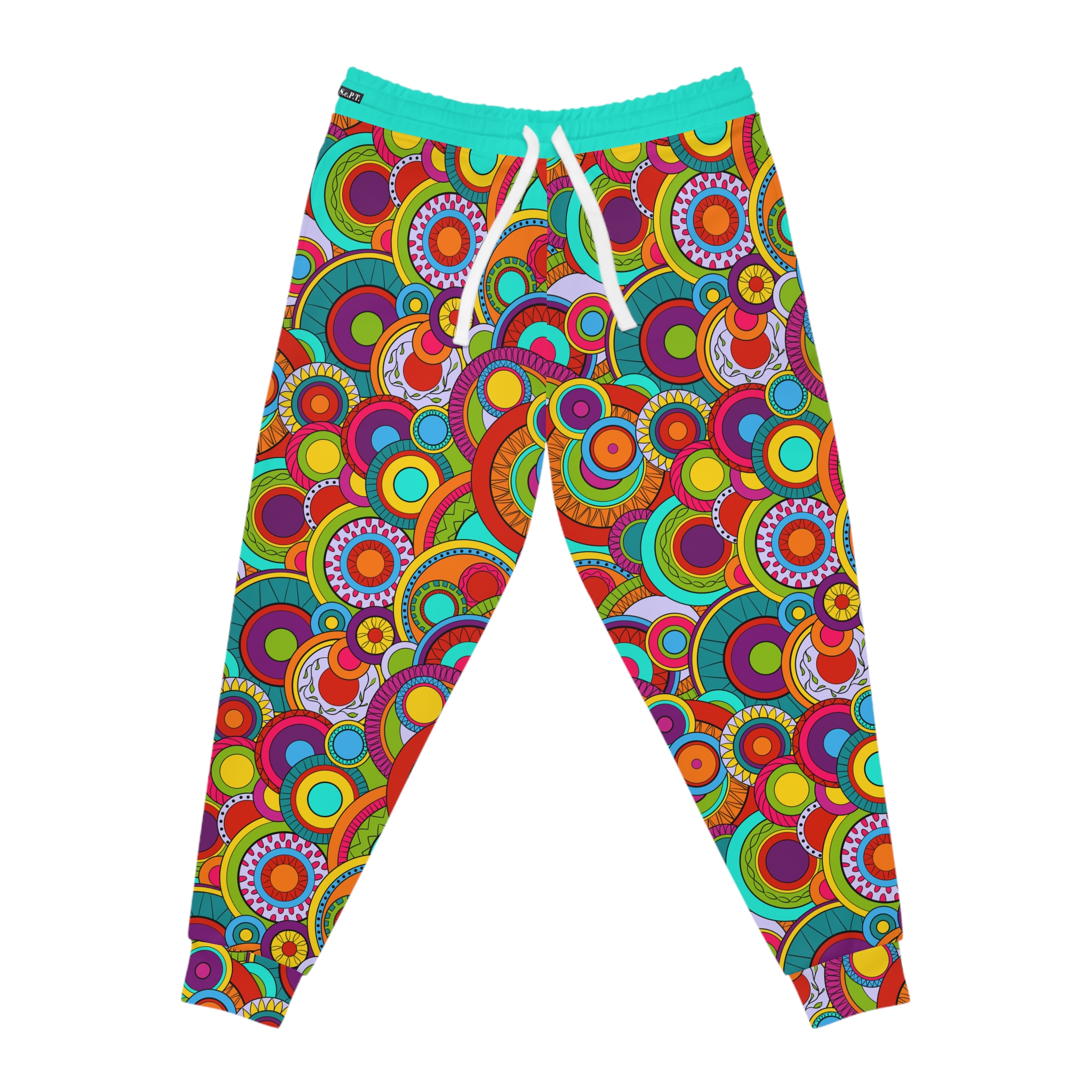 Groovy Swirl Mandala Print #1 Athletic Joggers (S.e.P.T.™) - Image 4