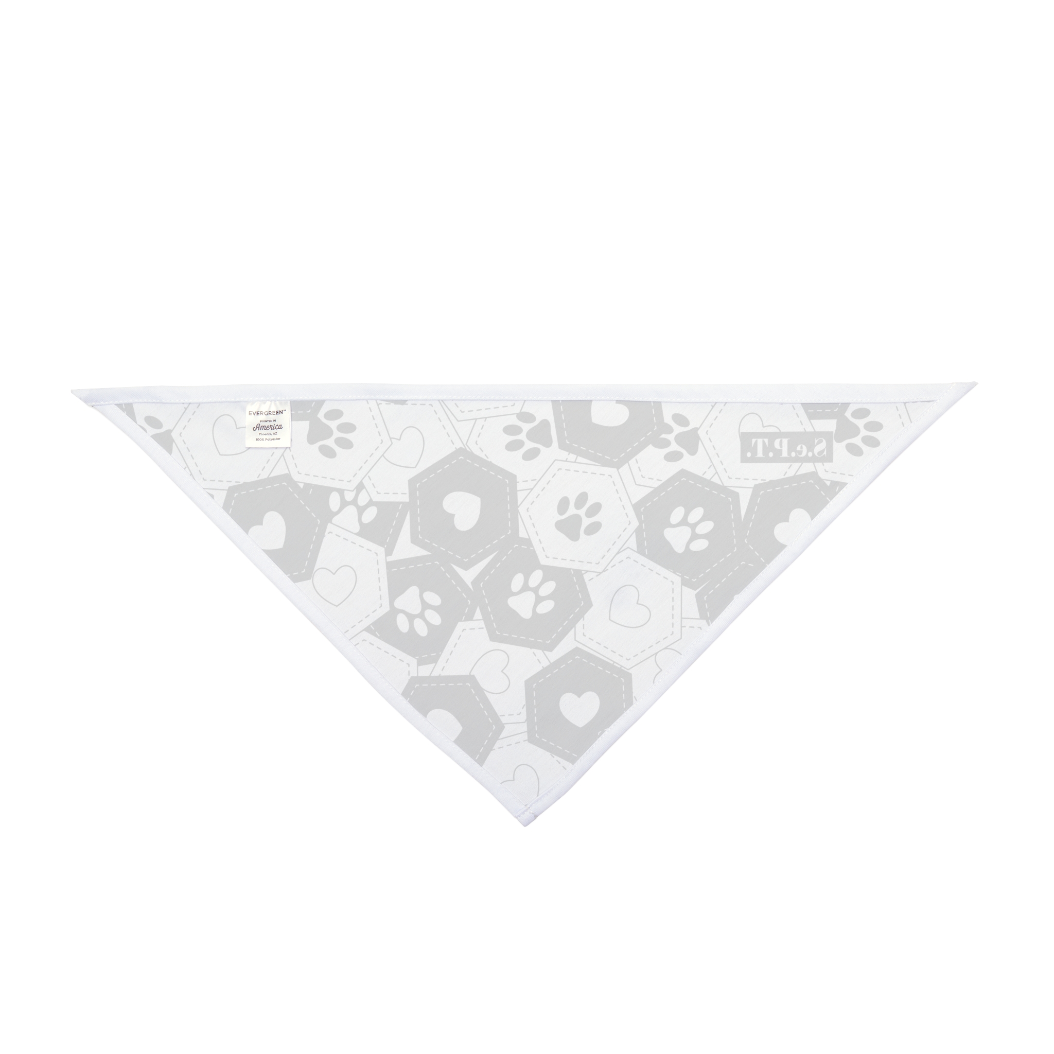 Monochrome Paw Print Quilted Pet Bandana - (S.e.P.T.™) - Image 4