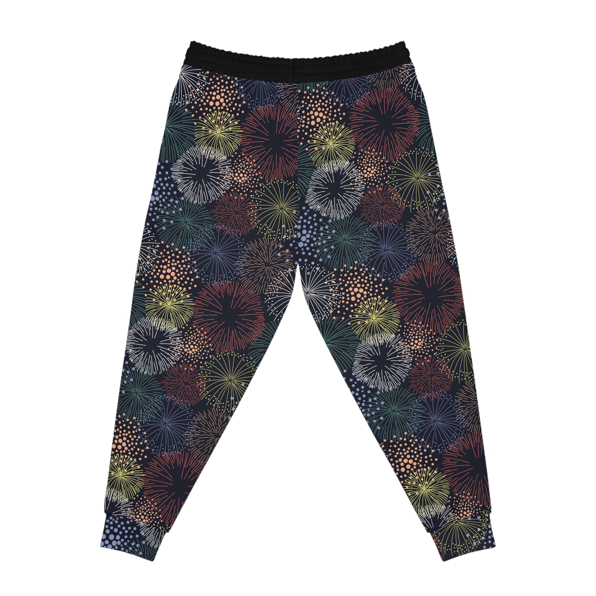 Dark Celebration Fireworks Print Athletic Joggers (S.e.P.T.™) - Image 5