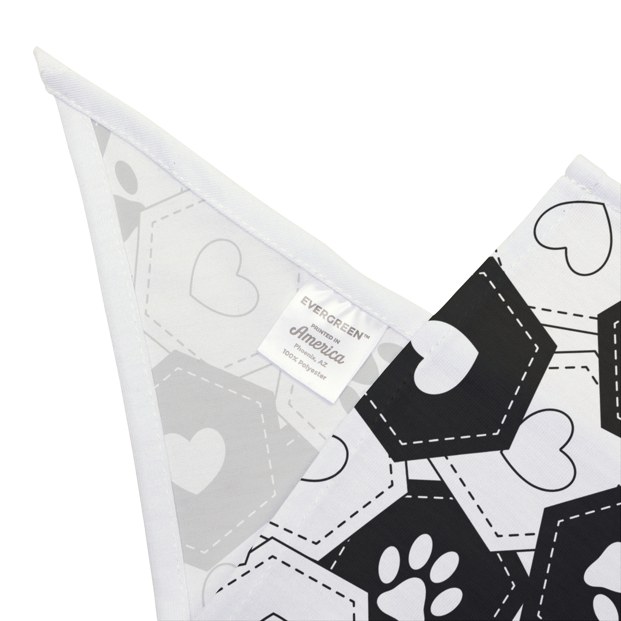 Monochrome Paw Print Quilted Pet Bandana - (S.e.P.T.™) - Image 5