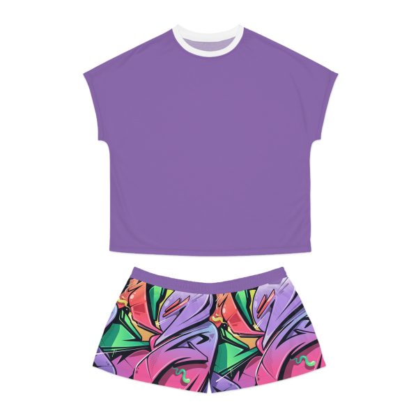 Fresh Tag Graffiti Women's Short Pajama Set (AOP) - Image 2