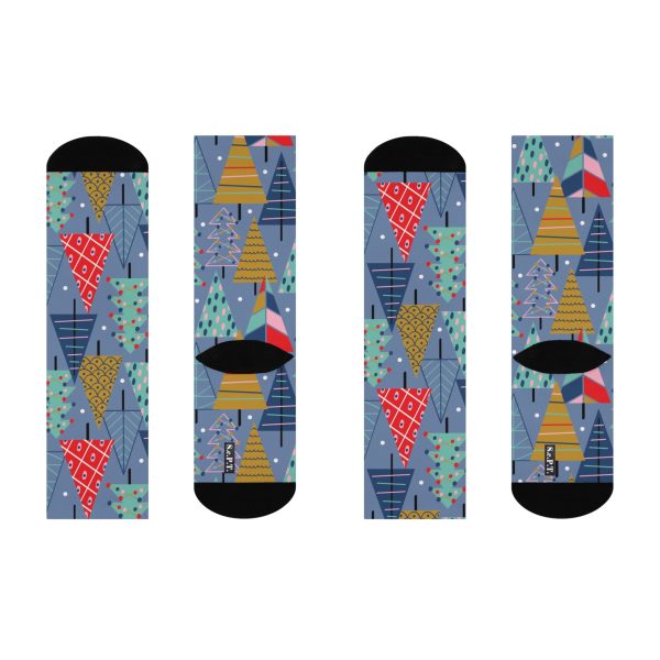 Blue Holiday Cheer Cushioned Crew Socks (S.e.P.T.) - Image 4