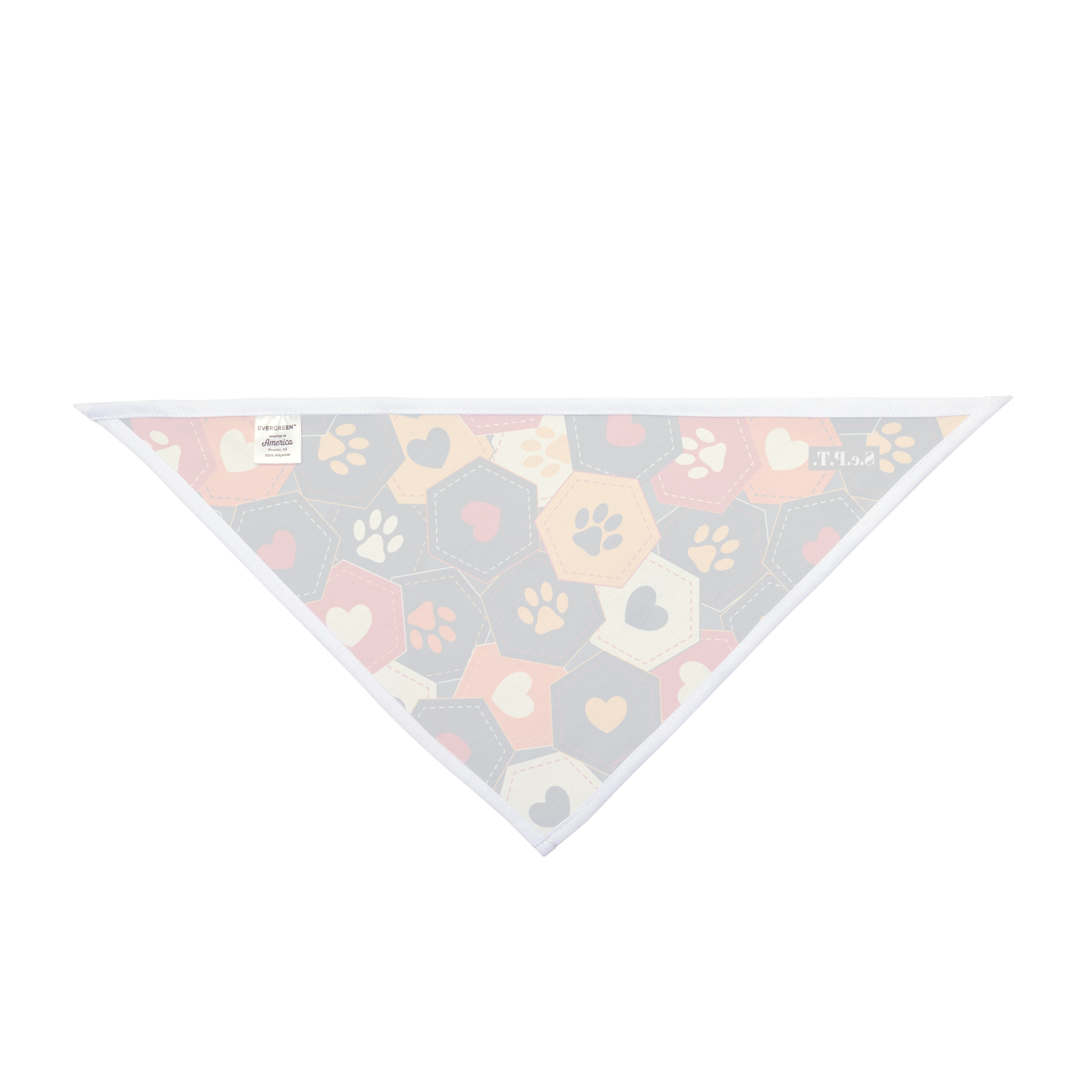 Red, Orange & Blue Pet Lover Hexagon Pet Bandana - (S.e.P.T.™) - Image 4