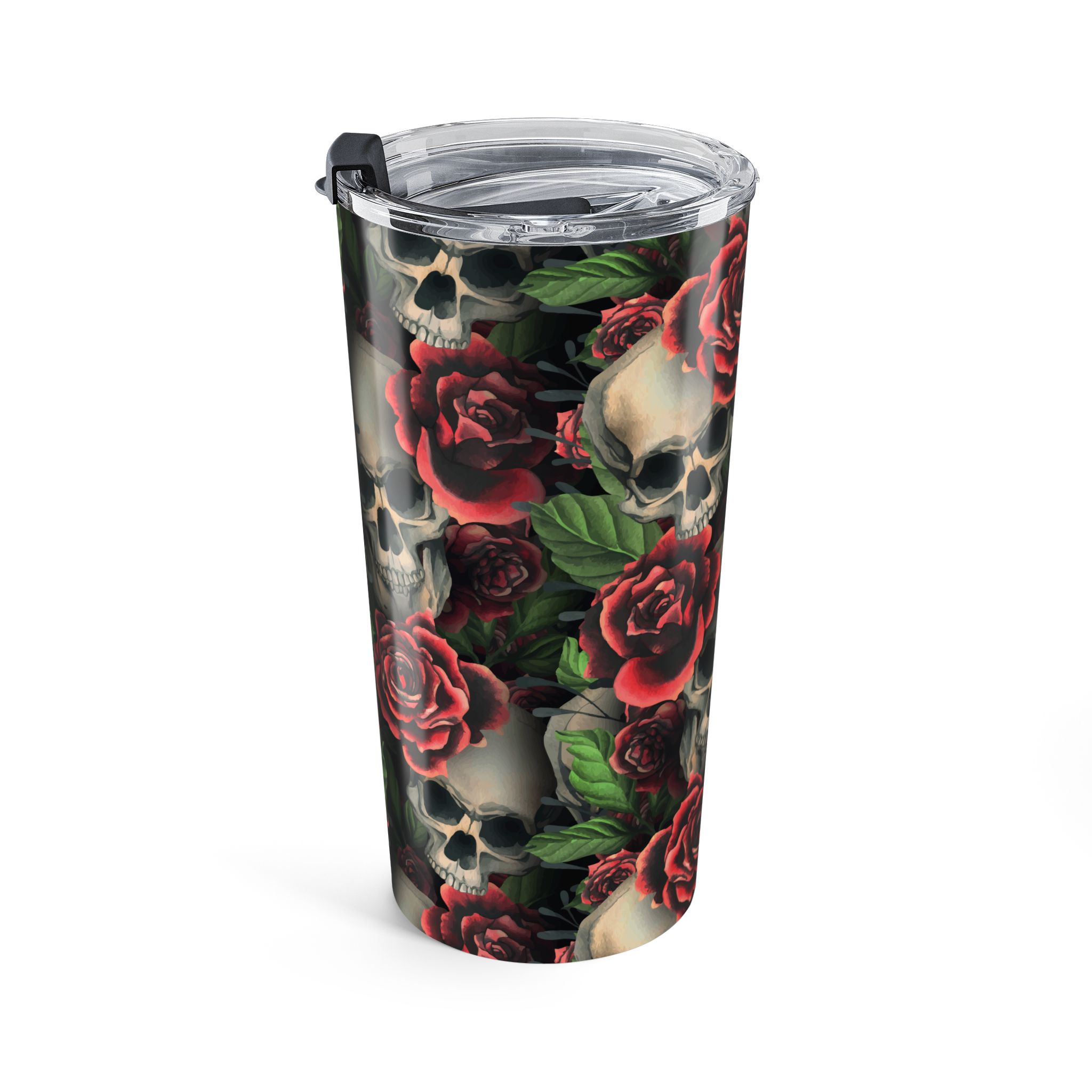 Gothic Skulls & Red Roses Print - Tumbler 20oz - (S.e.P.T.™) - Image 4
