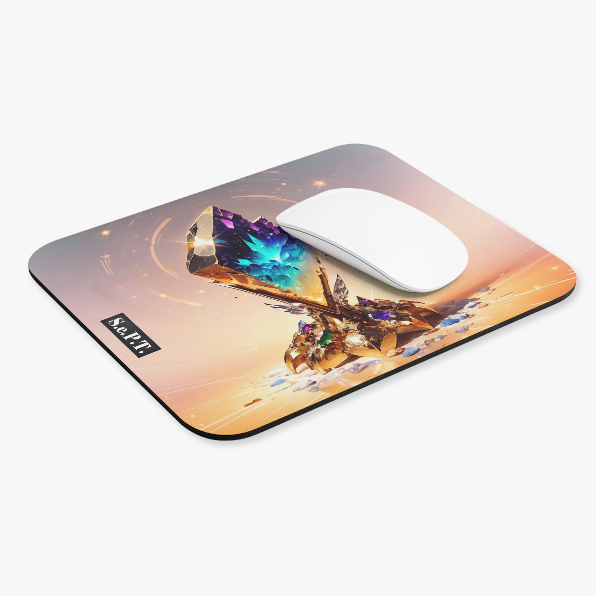 Crystal Dawn Radiant Faceted Gemstones - Mouse Pad - (S.e.P.T.) - Image 3