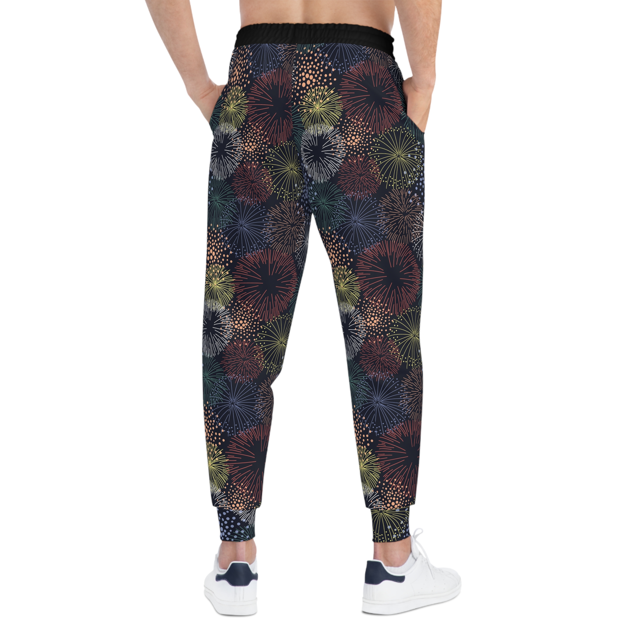 Dark Celebration Fireworks Print Athletic Joggers (S.e.P.T.™) - Image 6