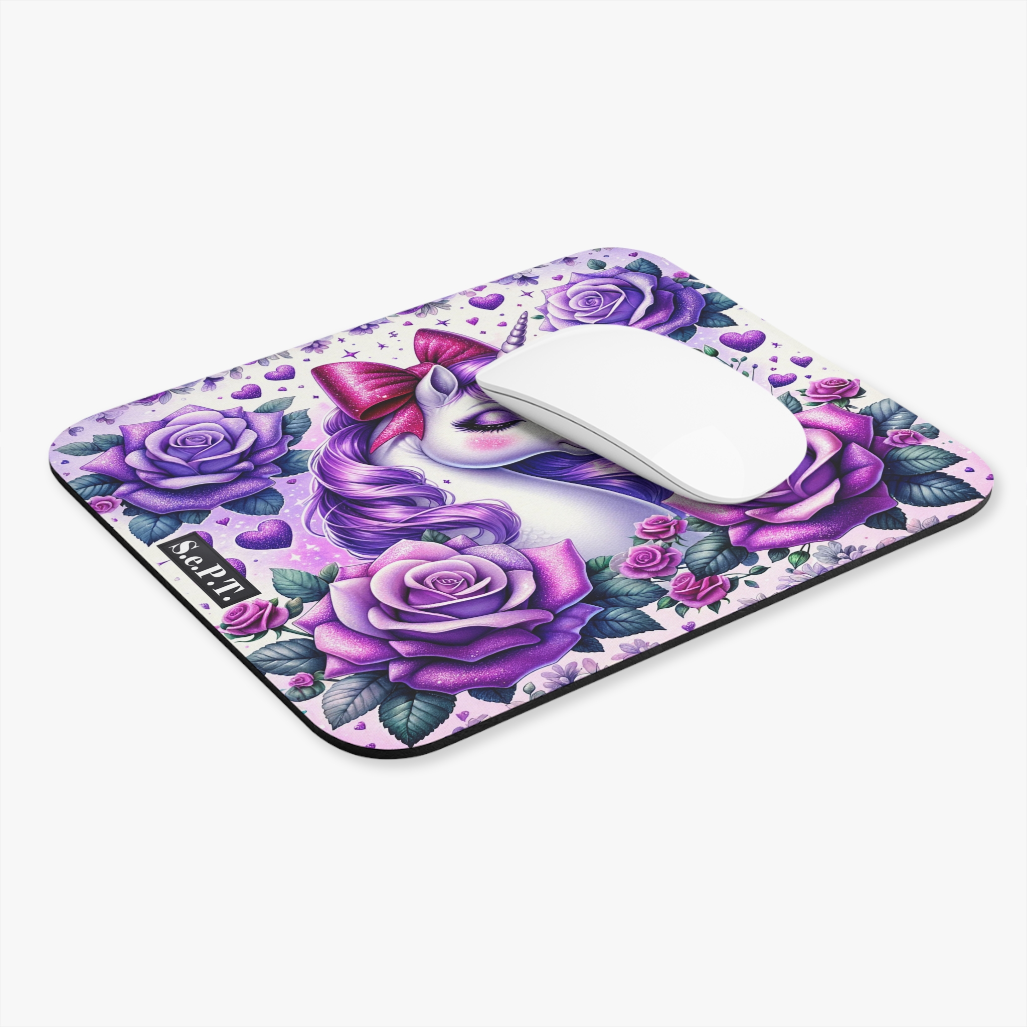 Floral Unicorn (Design 19) - 9x8 Mouse Pad - (S.e.P.T.™) - Image 3