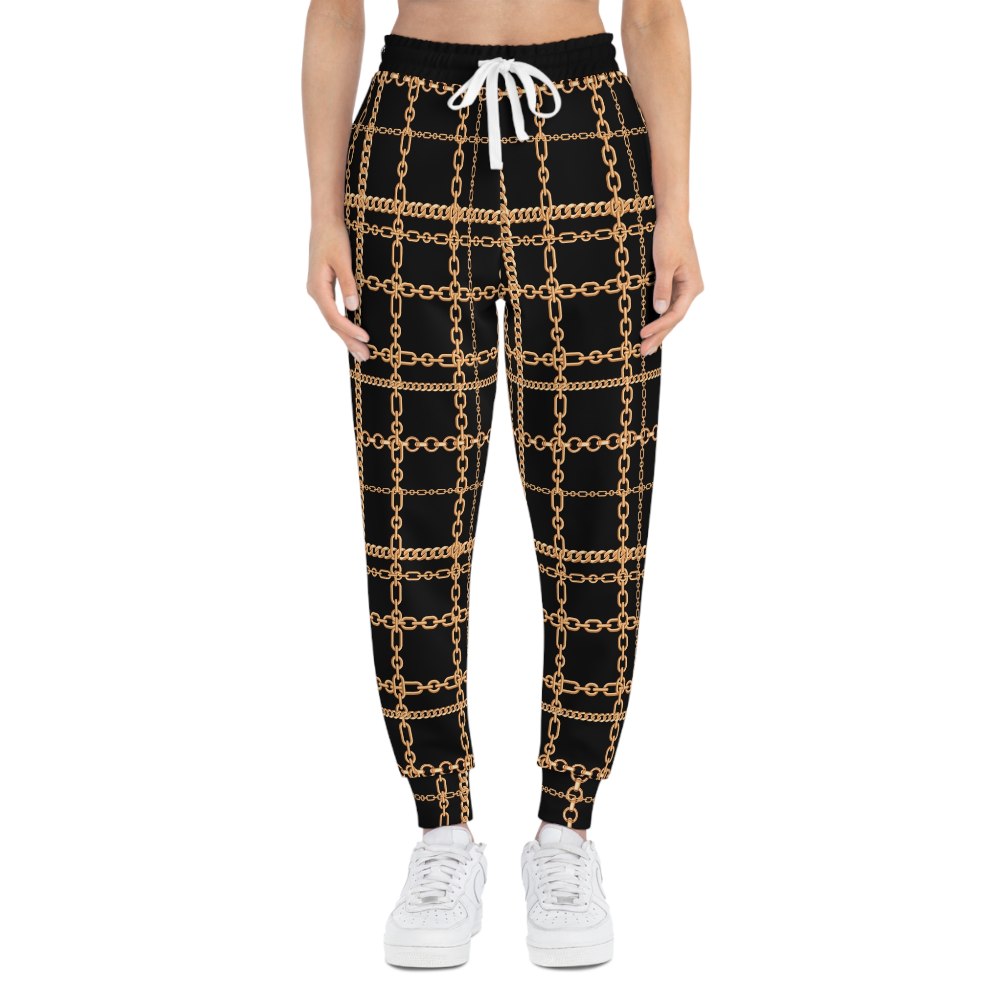 Luxury Baroque Gold Chain Plaid w/Treasure Pockets™ Athletic Joggers (S.e.P.T.™) - Image 2